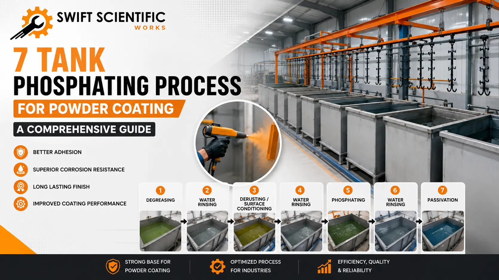 You are currently viewing 7 Tank Phosphating Process for Powder Coating: A Comprehensive Guide