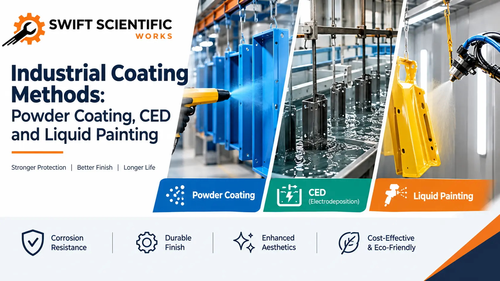 You are currently viewing Industrial Coating Methods: Powder Coating, CED and Liquid Painting